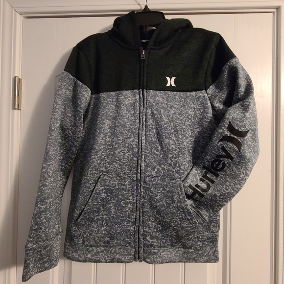 Boys 10-12 Hurley Zip Up Colorblock Hoodie - Picture 1 of 4
